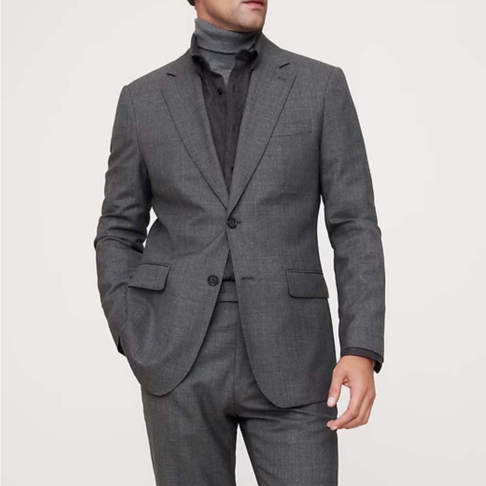 Banana Republic Men’s Blazer 40R – Marzotto Super 110’s Wool Charcoal Gray